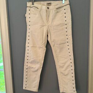 Zadig & Voltaire White Jeans with Decorative Studs